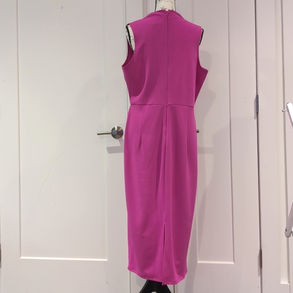 NEW fuchsia midi-dress - Picture 3 of 4